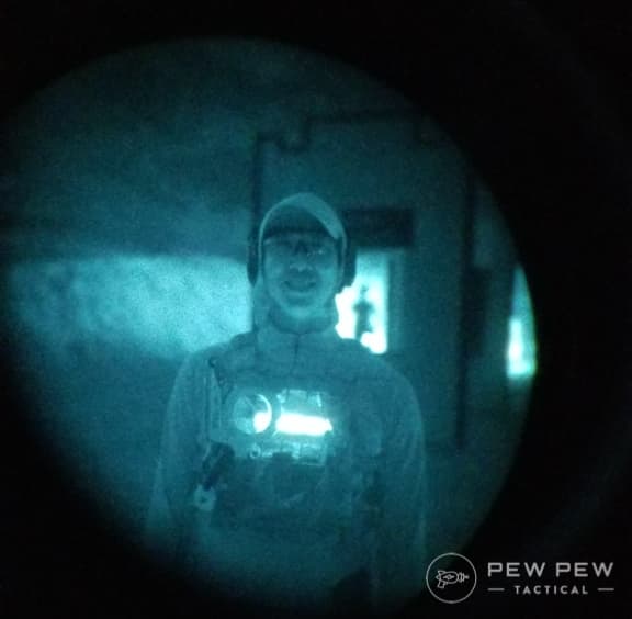 Author Through White Phosphorus Night Vision