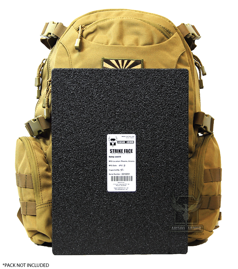 NIJ Level III AR500 Backpack Armor Panel