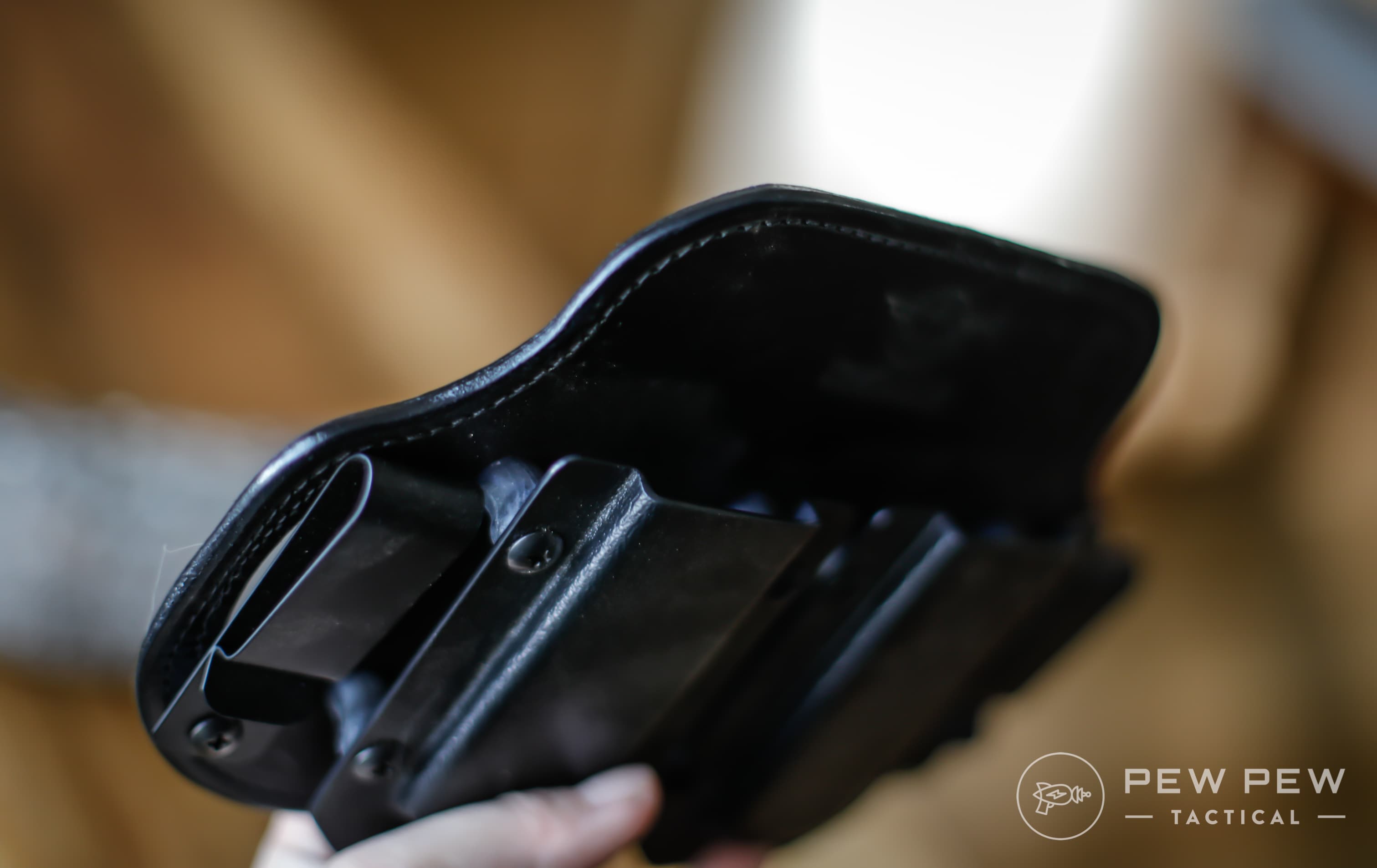 Hidden Hybrid Holster Leather Side