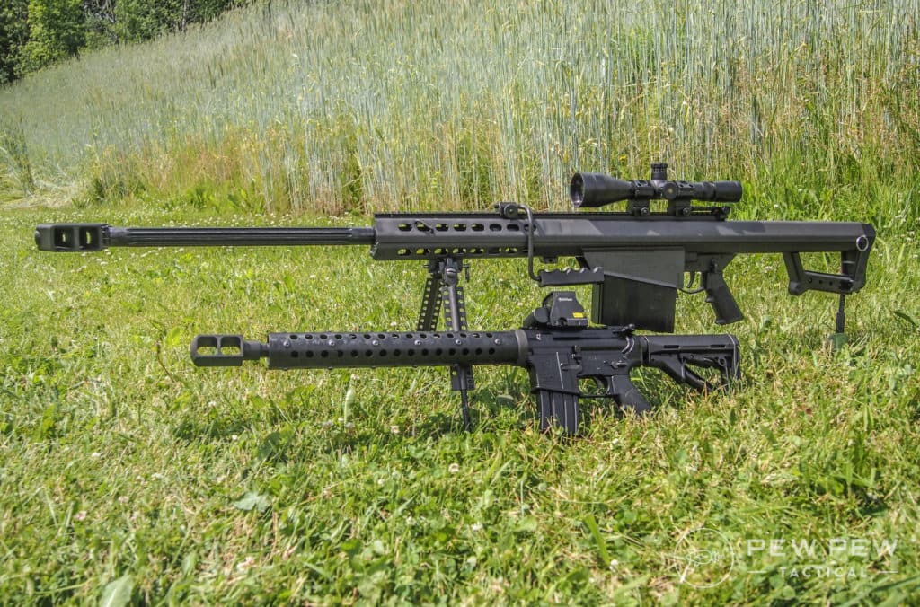 AA 50 Beowulf and Berrett M82A1 50 BMG