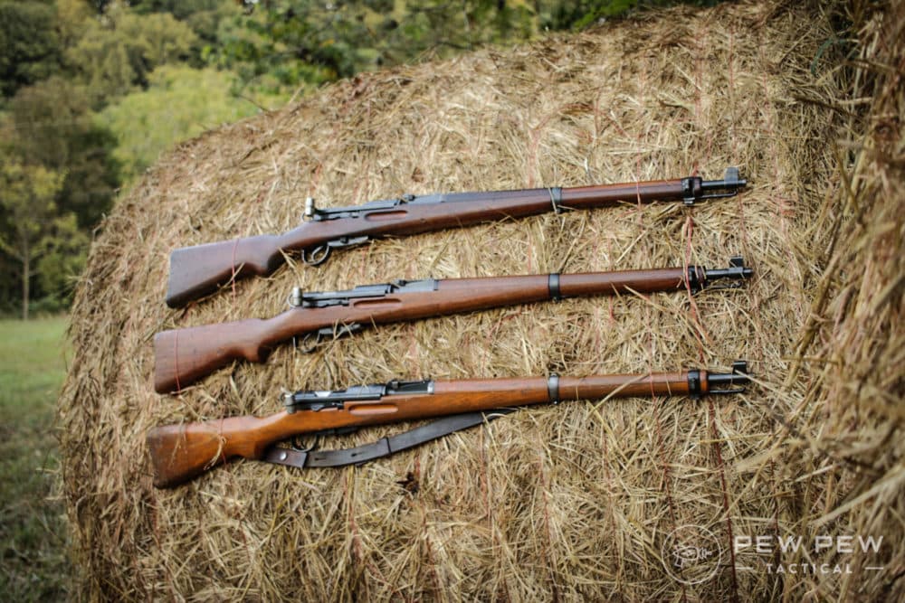 K31 set of three on hay