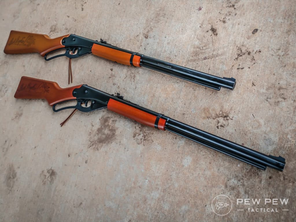 The Daisy Red Ryder Model 1938 in adult (pictured top) and youth (pictured bottom)