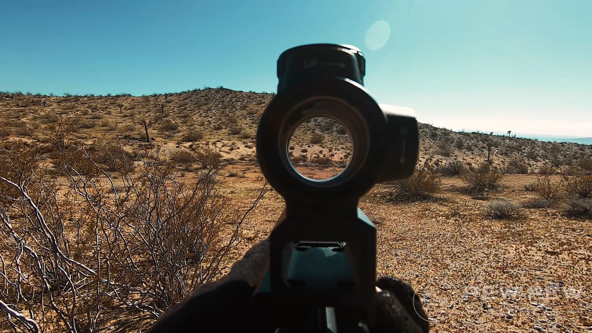 Trijicon MRO Red Reflex Sight in Desert on Steel