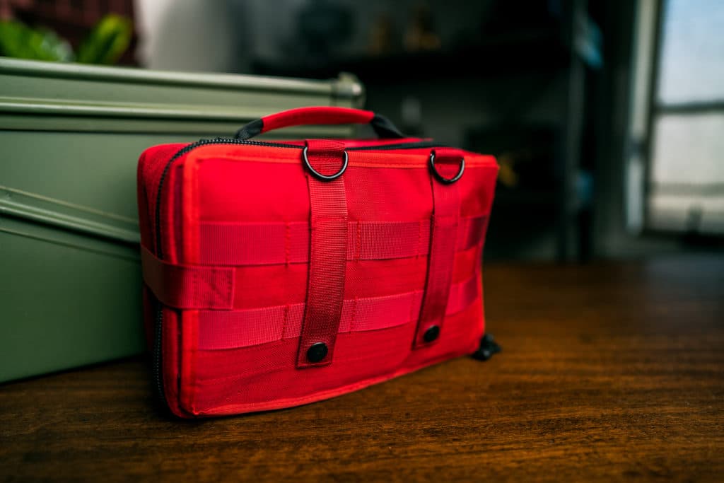 The MOLLE on the Back of the Kit