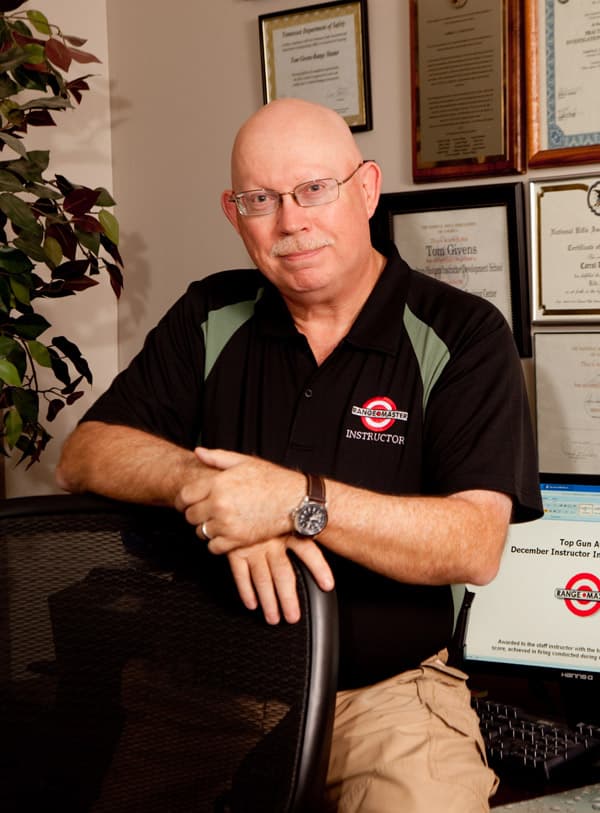 Tom Givens is a former career cop and range owner who founded Rangemaster Firearms Training Services and now teaches around the country with his wife, Lynn Givens