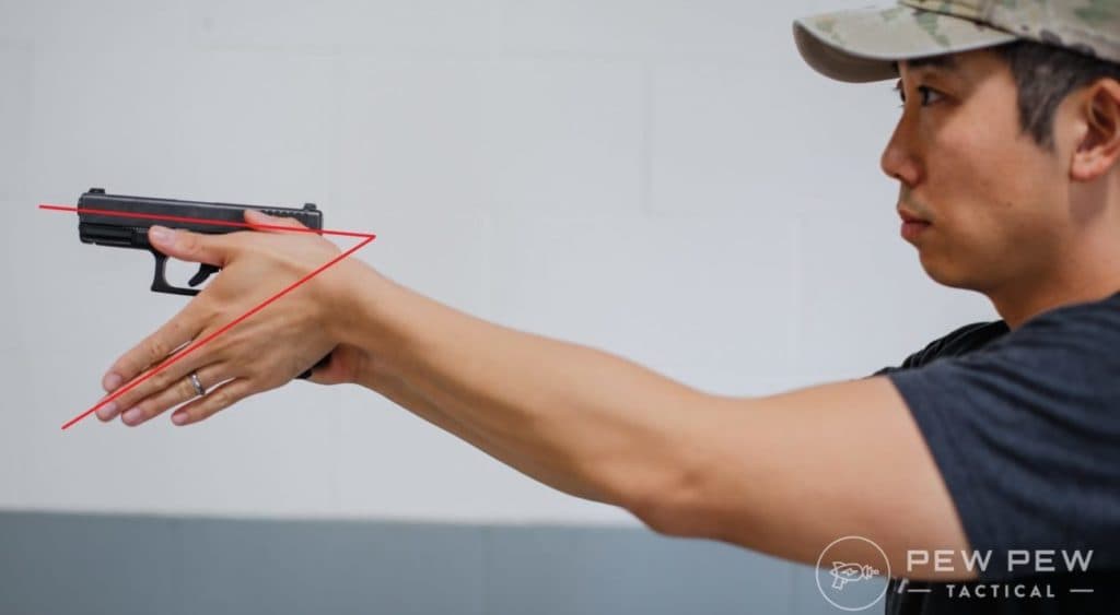 Handgun Grip Wrist Angle