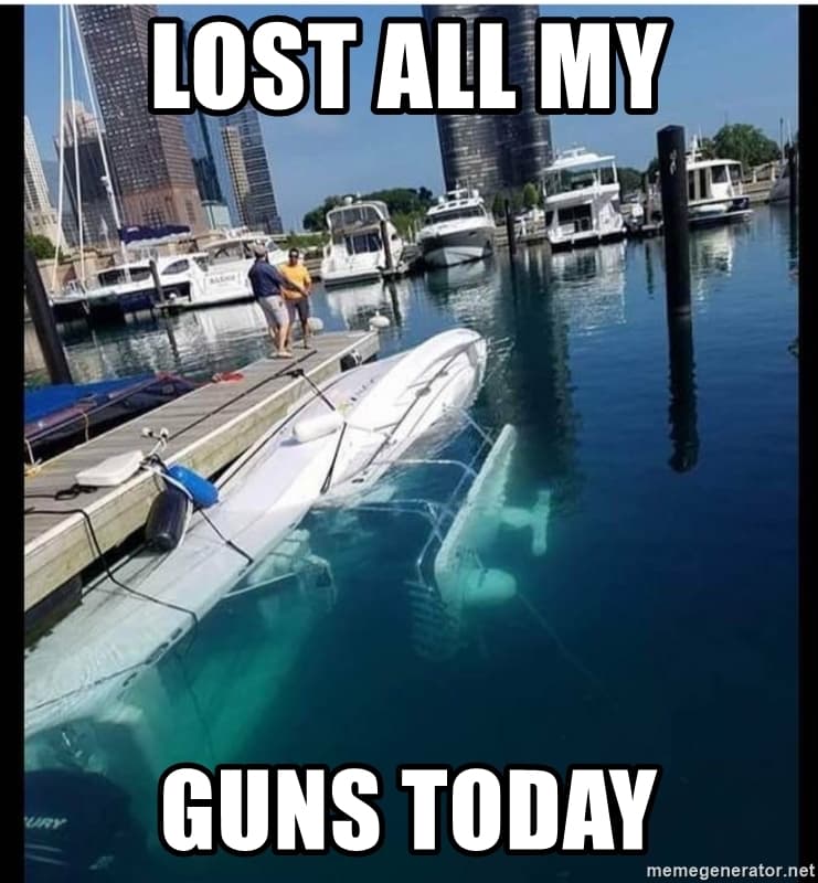 Boating Accident Meme Underwater