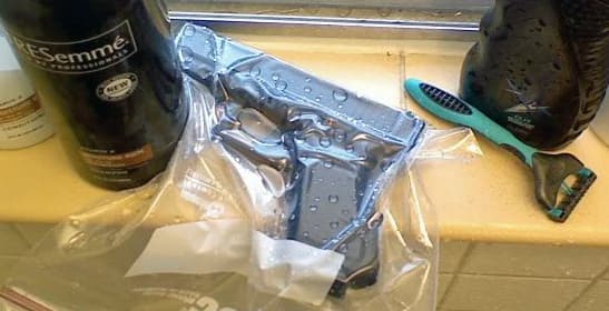 Shower Gun in a Ziplok