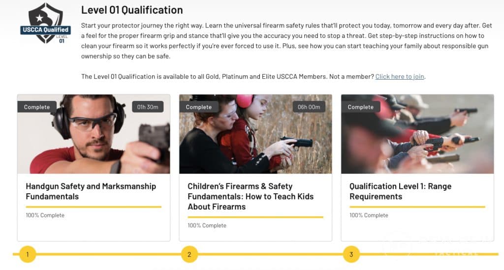 USCCA Protector Level 1 Progress
