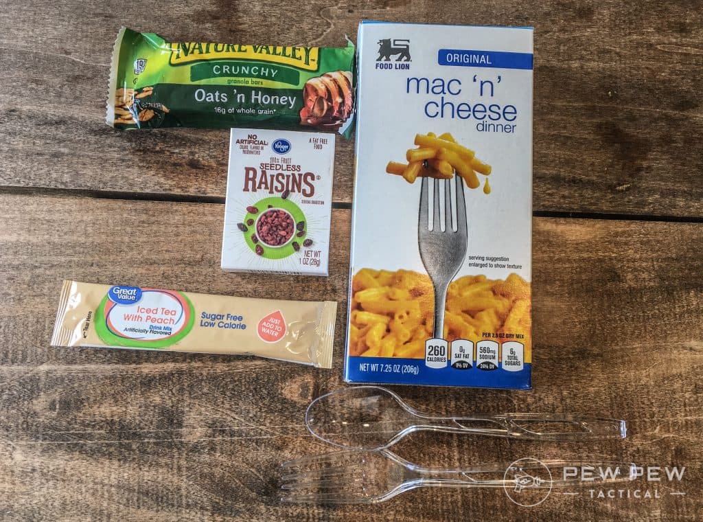DIY MRE Mac and Cheese Ingredients