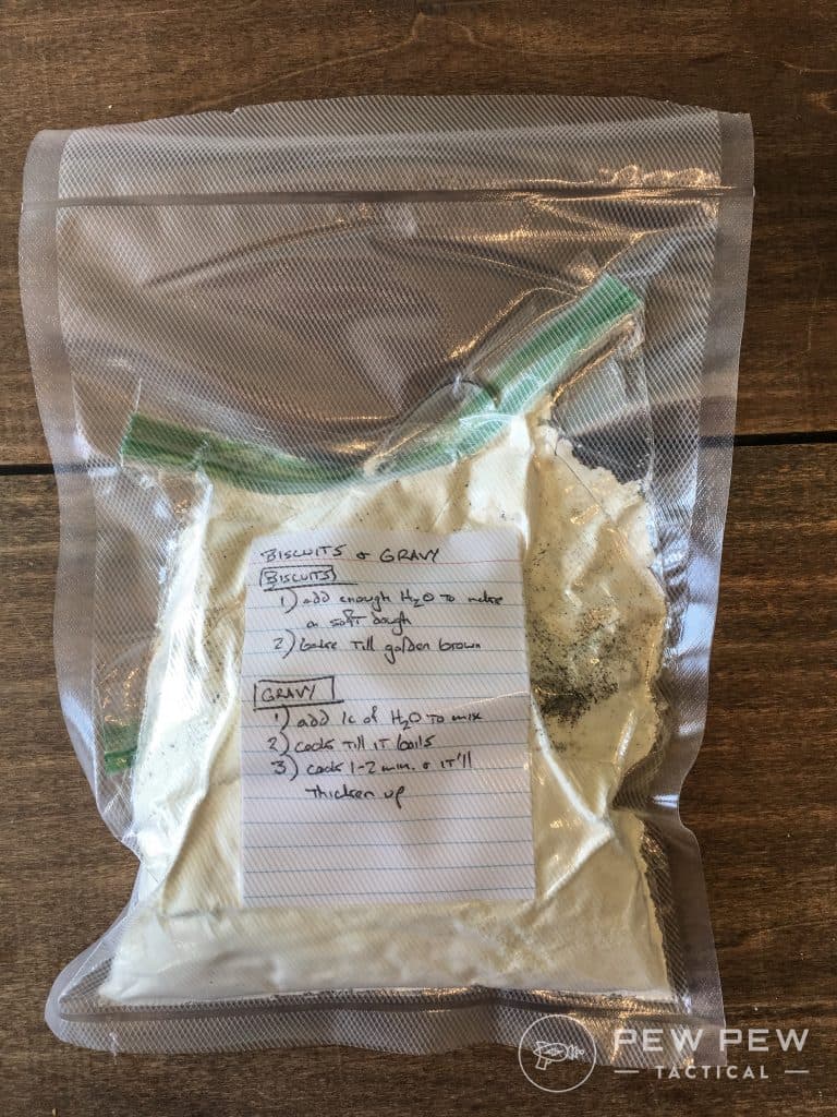 DIY MRE Biscuits and Gravy