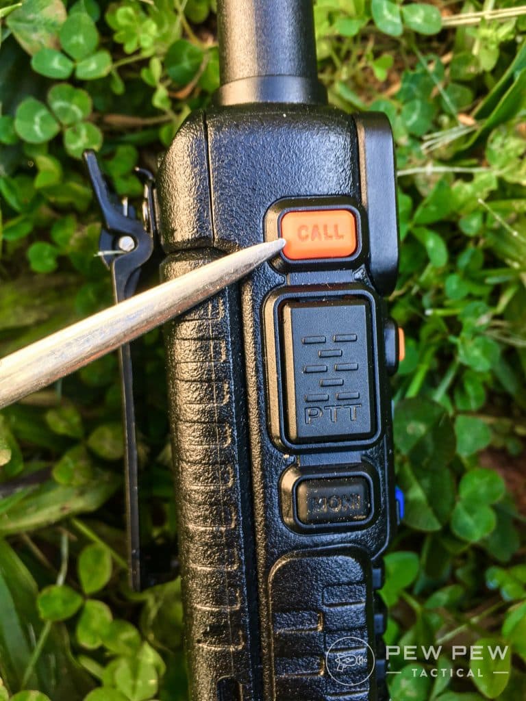 Baofeng UV-5R Call button
