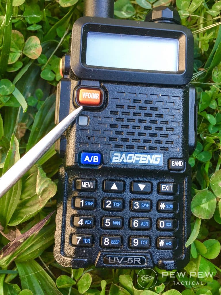 Baofeng UV-5R VFO/MR button