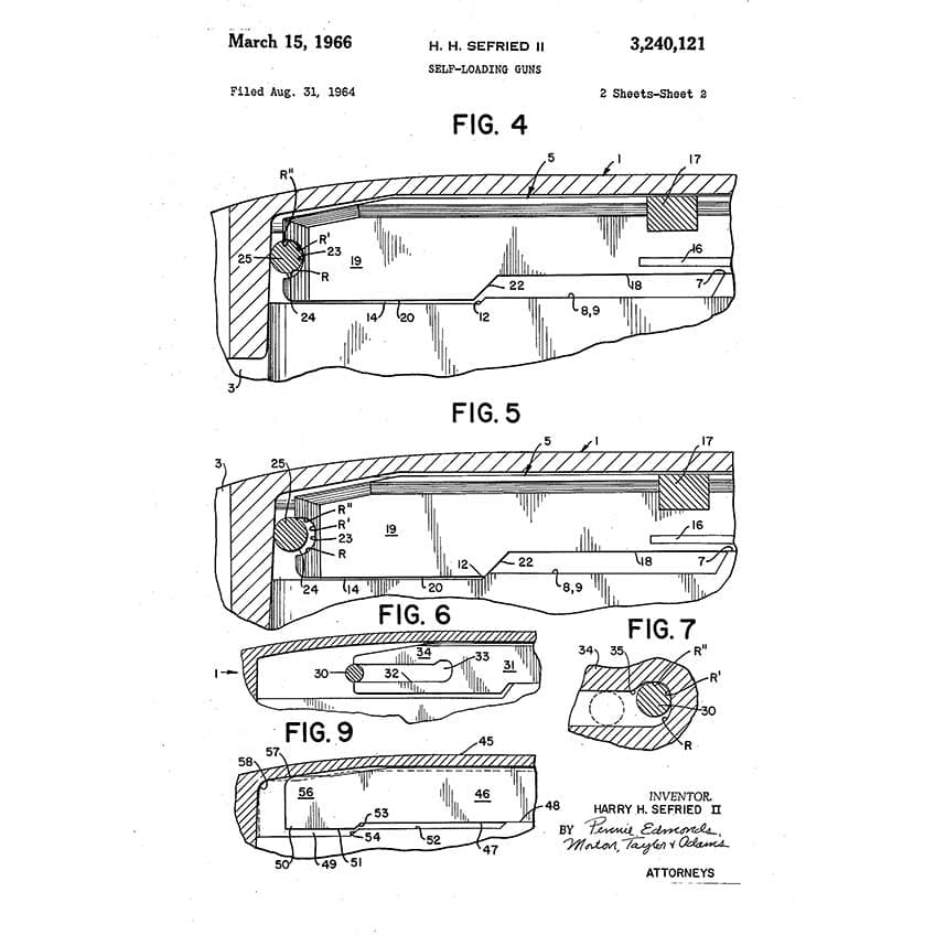 Ruger 10/22 Breechblock Decelerator patent diagram (American Rifleman)