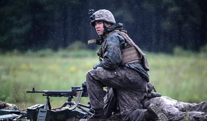 Travis M240B Machine Gun Military