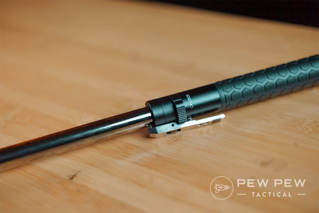 Police Force Expandable Baton, Button & Lock
