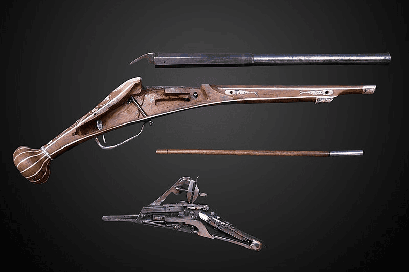 Disassembled Wheellock Pistol