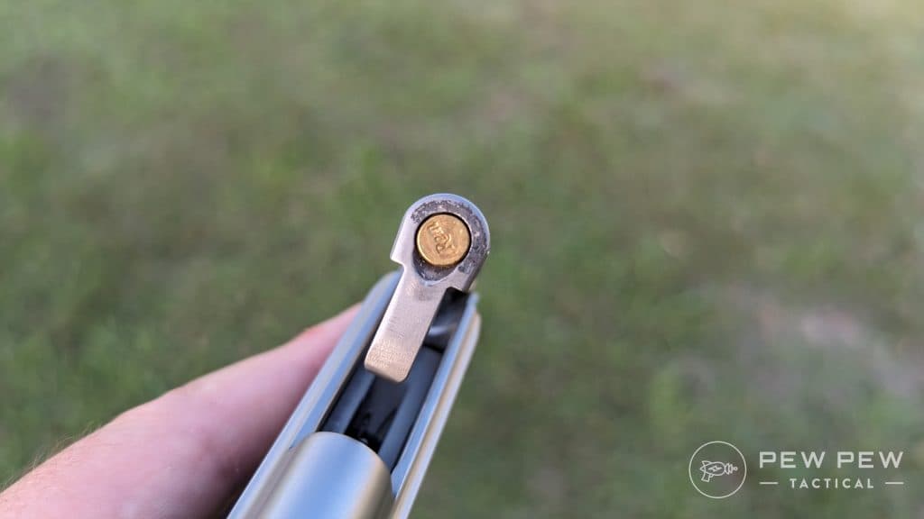 Beretta 21A Bobcat barrel tipped up