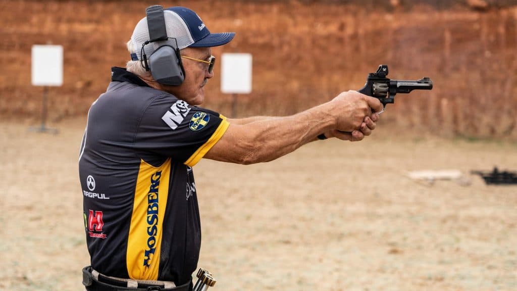 Jerry Miculek shooting the Smith & Wesson 327 WR