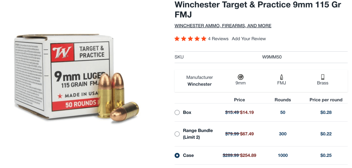 Winchester 9mm, Ammo Depot