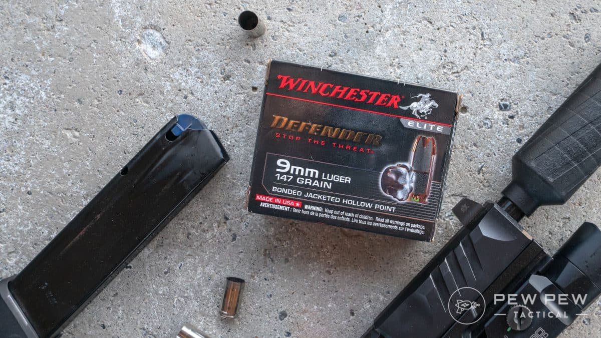 Winchester Defender 147gr 9mm ammo