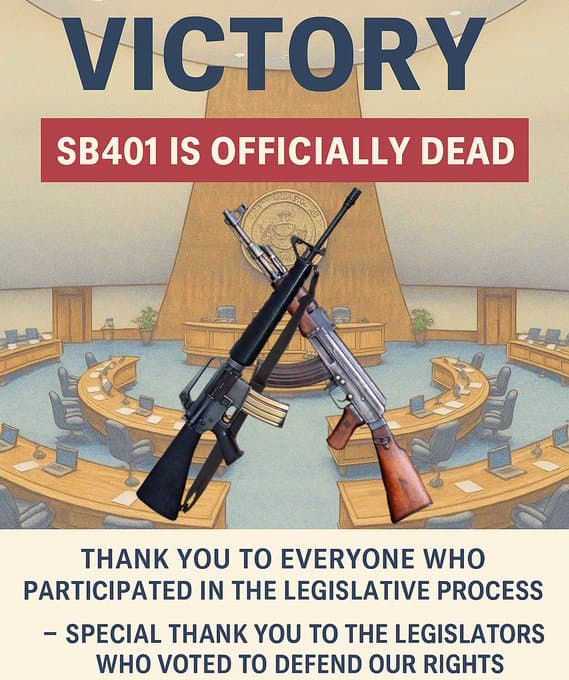 Hawaii Firearms Coalition SB 401 Dead