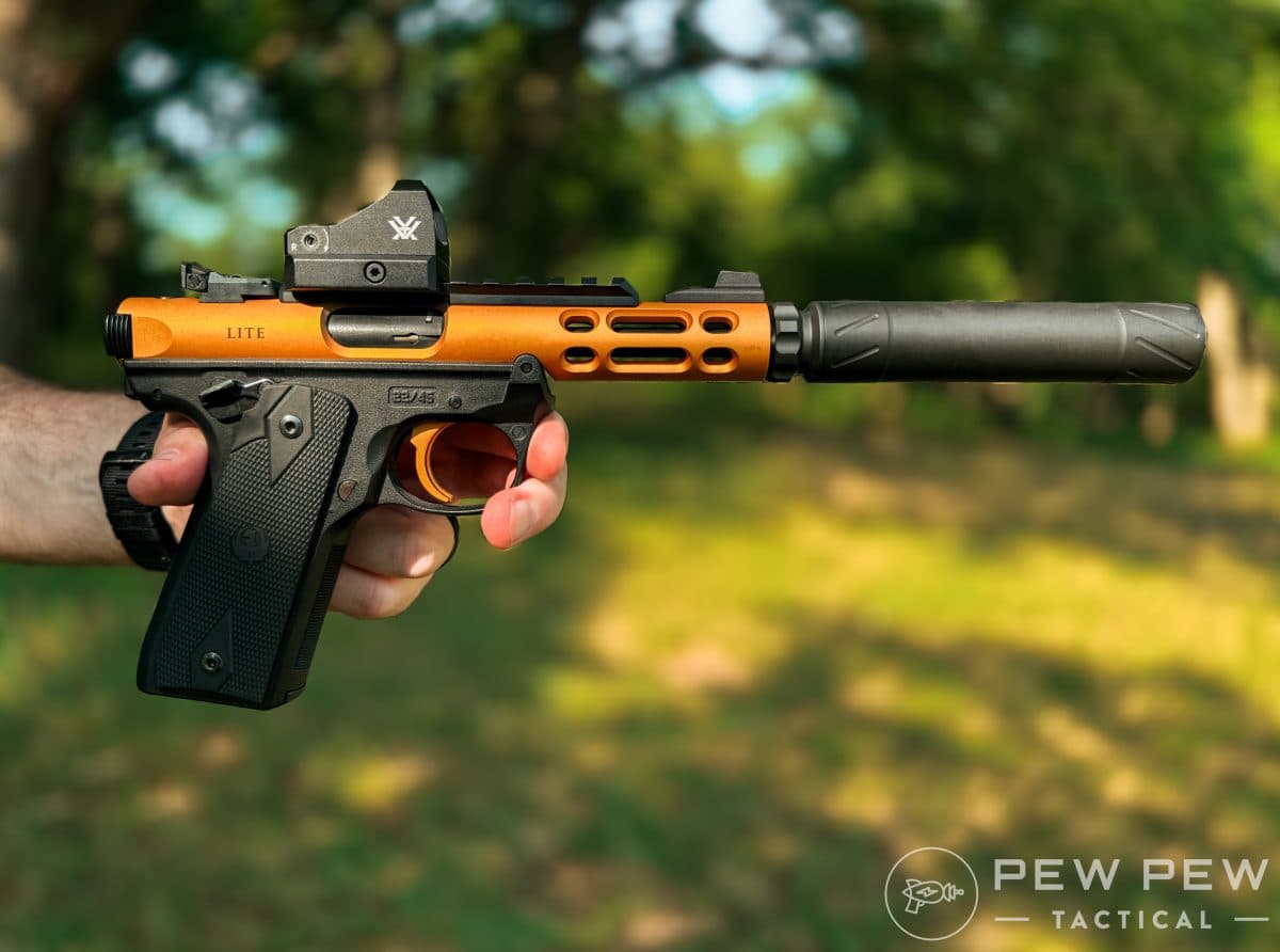 Silencer Central Banish 22 Suppressor on Ruger Mark IV