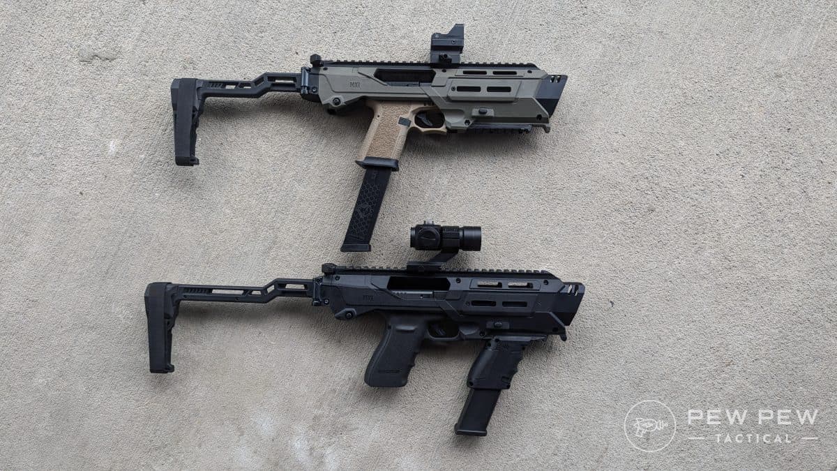 Meta Tactical MX-1 long brace vs brace