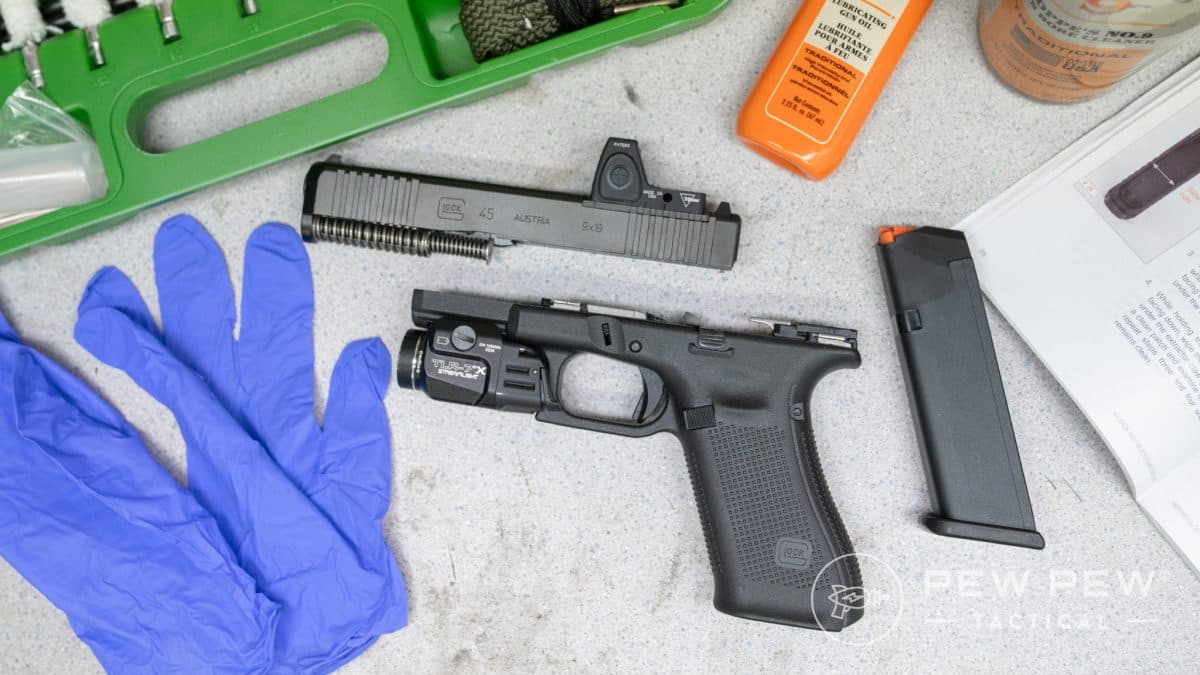 Post Thumbnail Image for post: How to Clean & Lubricate Your Glock The Right Way: Step-By-Step Guide