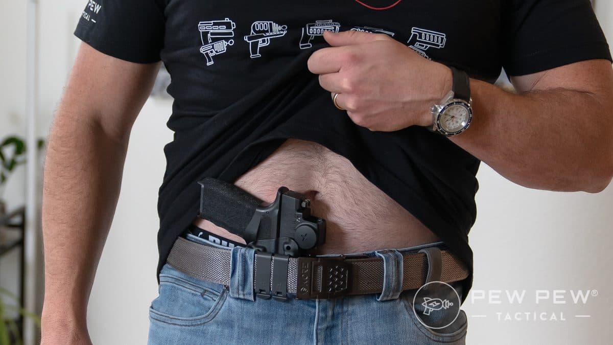 Practice drawing from a holster