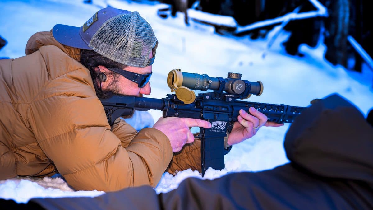 Scott shooting with a Nightforce ATACR at AMTAC