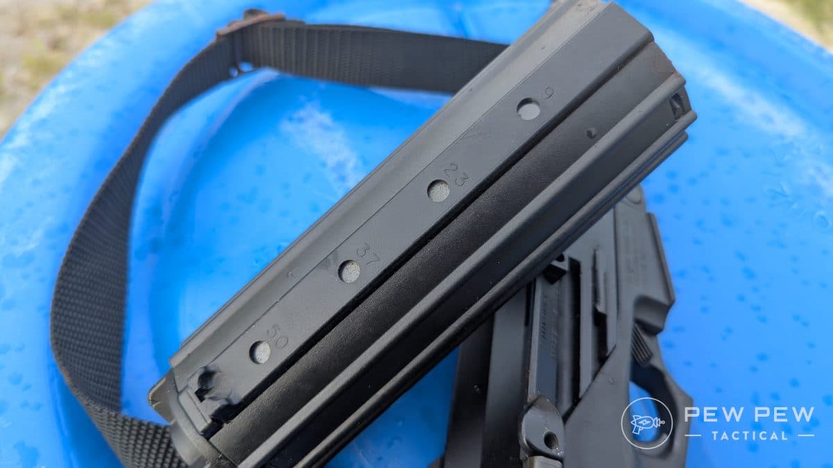 Calico M950 witness holes