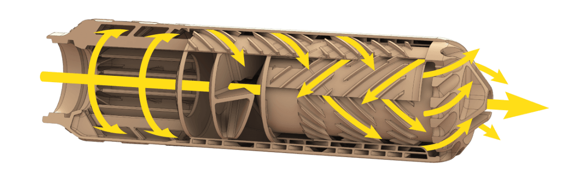 Flow Through Suppressor Internals Huxwrx