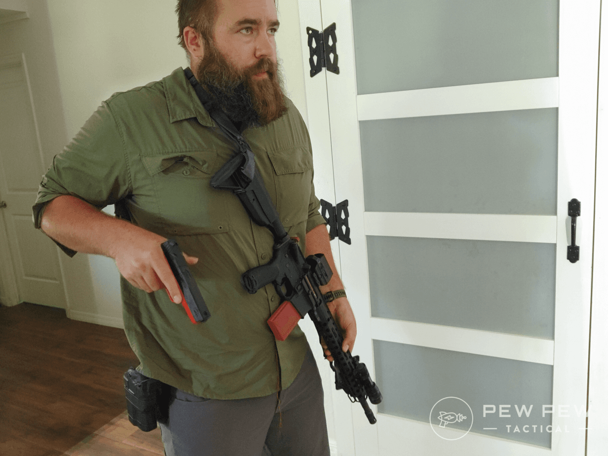 Travis dry fire with the Mantis Blackbeard