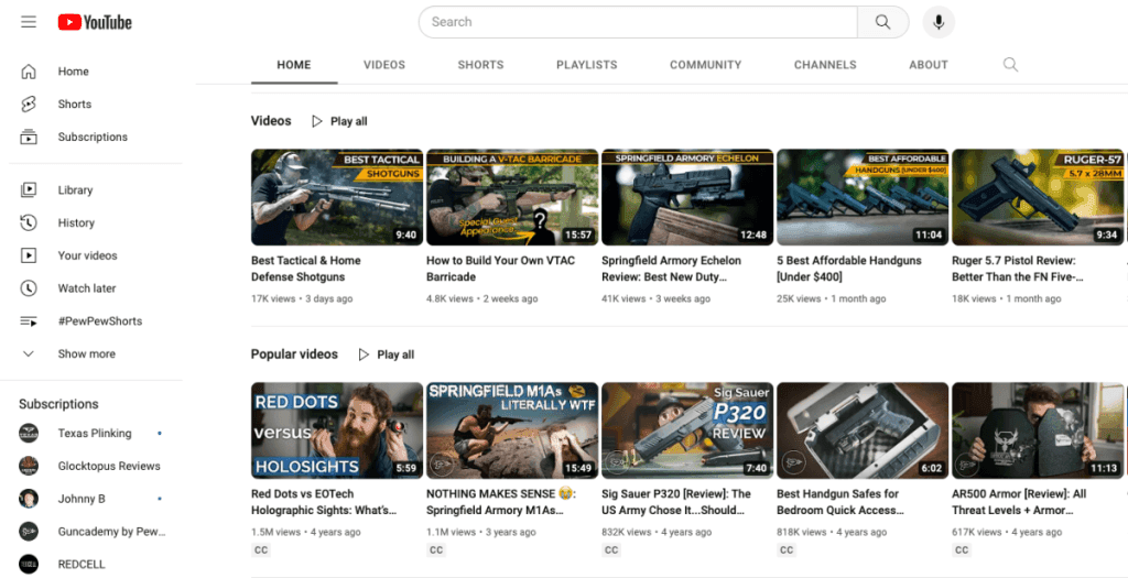 Post Thumbnail Image for post: YouTube Sucks. Here's Where To Go To Watch Gun Videos These Days