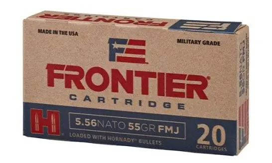 Hornady Frontier 5.56 NATO 55gr M193 FMJ Ammo, 20rds - $8.99