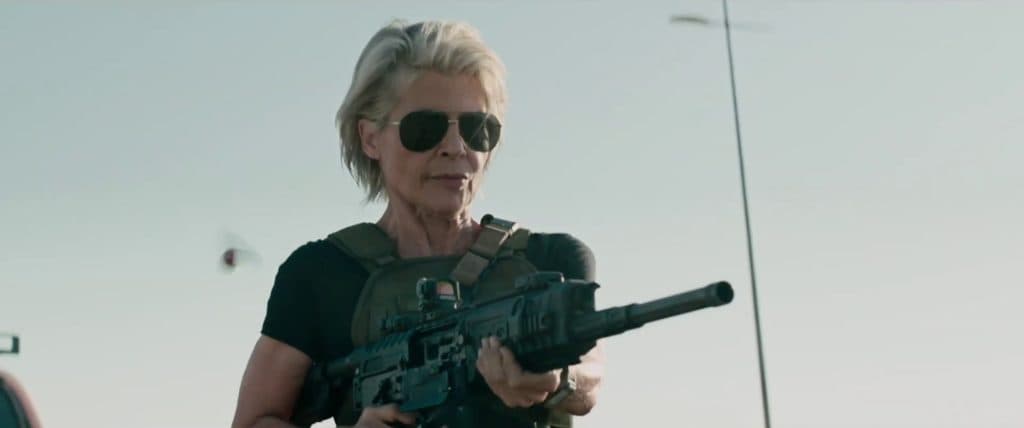 Sarah Connor with the automatic Fostech Origin-12 in Terminator: Dark Fate