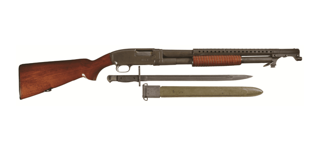 Winchester Model 12 with bayonet