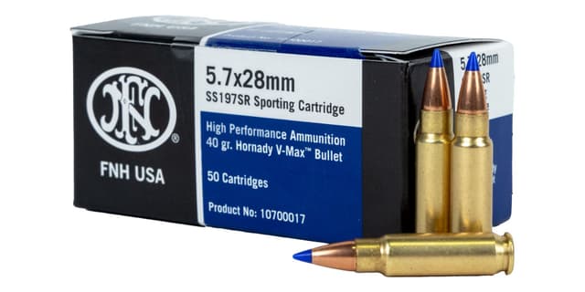FN 5.7x28mm 40gr V-MAX SS197SR Ammo, 50rds - $0.46/rd