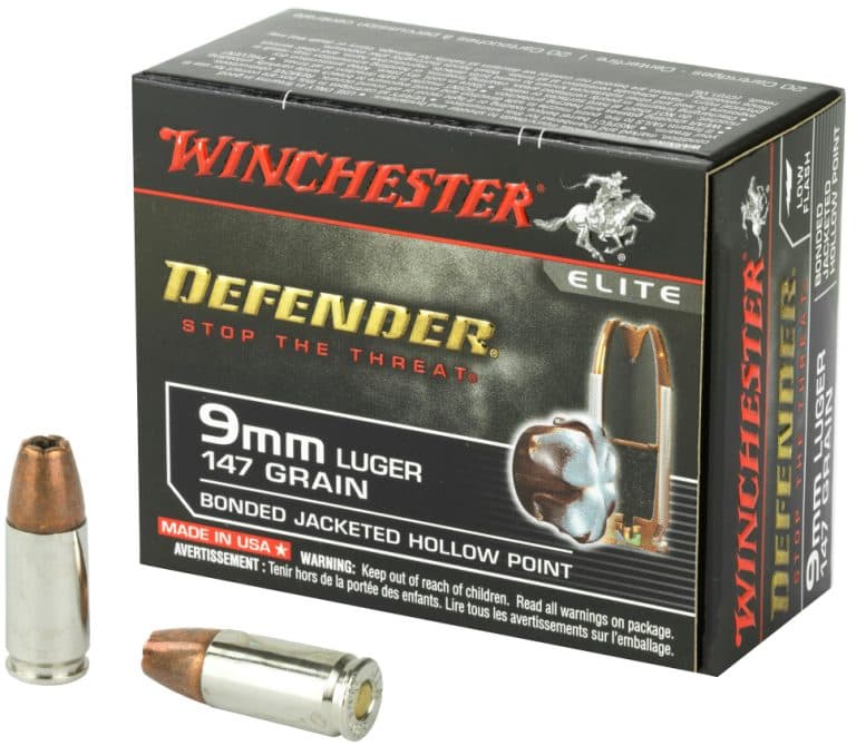 Winchester Defender 9mm Ammo 147gr BJHP