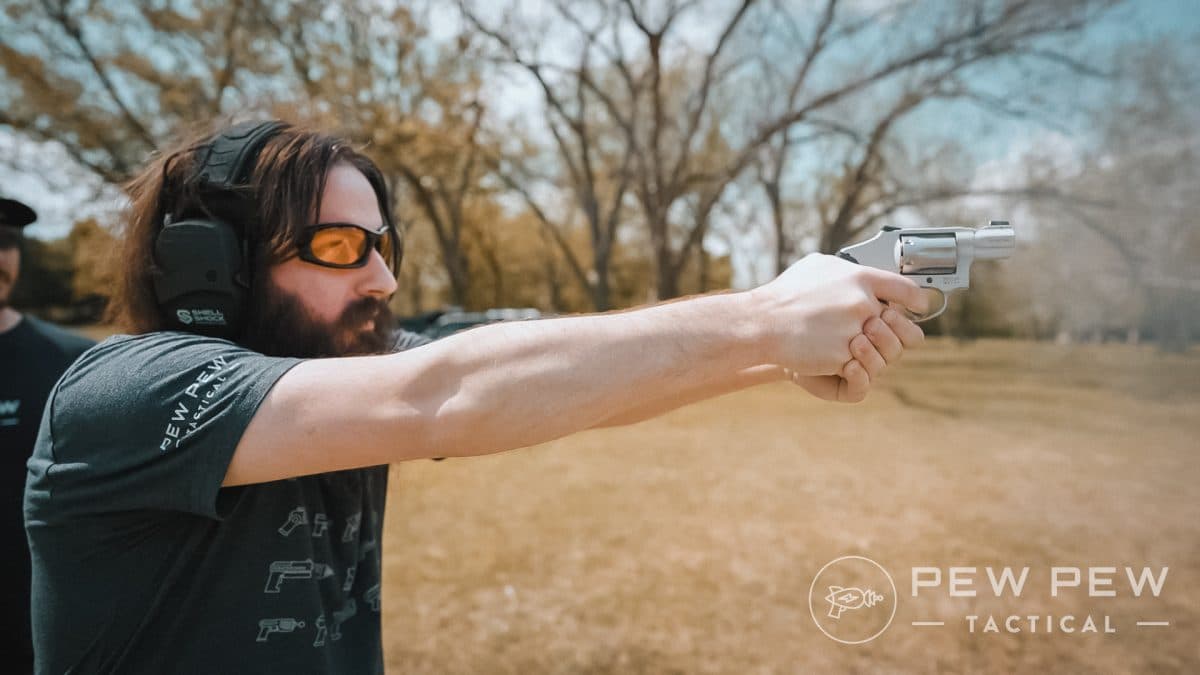 Wyatt shooting the S&W 632 UC