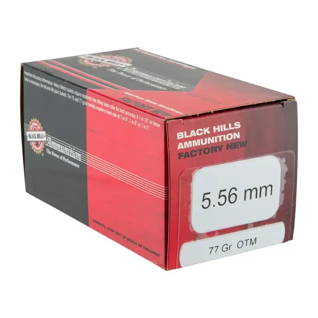 Black Hills Ammunition 5.56 NATO 77gr OTM, 50rds - $76.74 (Free Shipping)