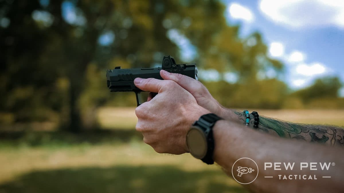 Tisas PX-9 Duty Comp shoot left close