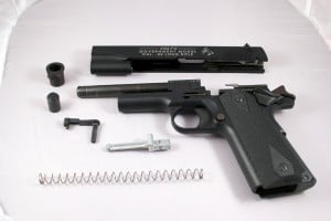 Colt / Walther 1911 Government model .22 LR pistol with threaded barrel  adapter and 3x magazines