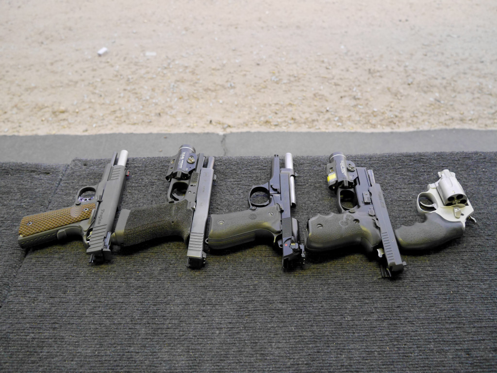 Bunch of Handguns, Actions Open