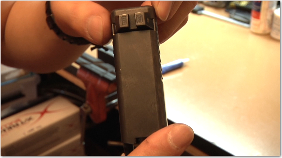 Glock Rear Night Sight Installed
