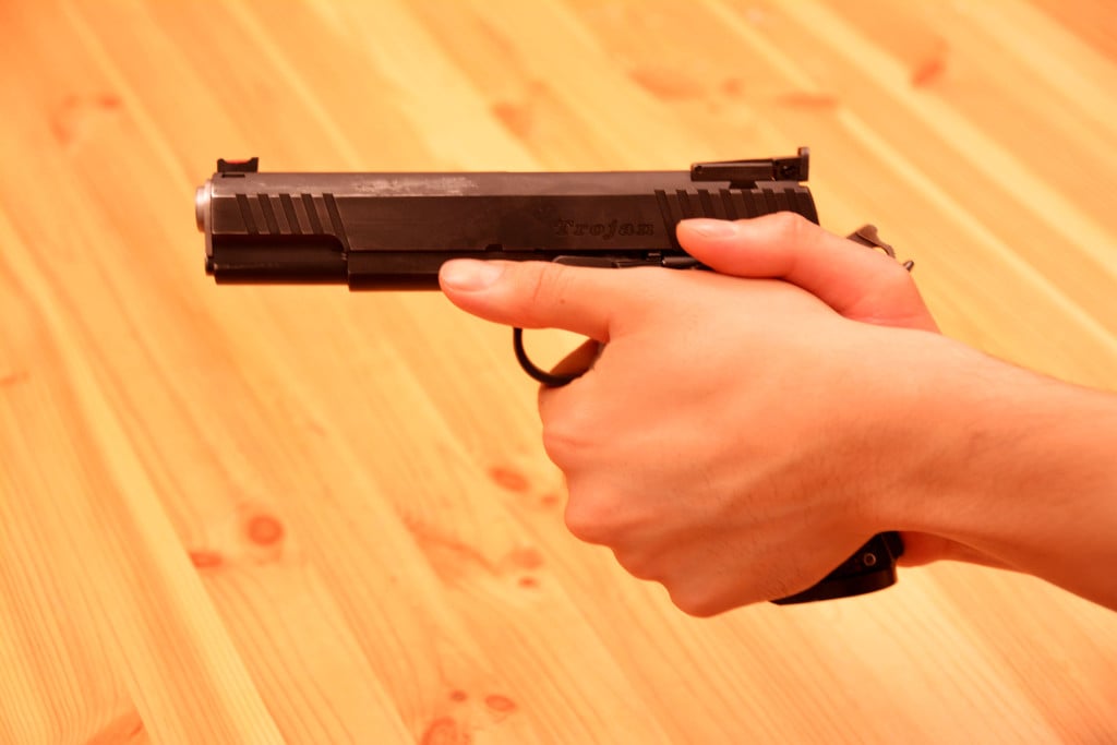 Handgun Grip, Thumb Forward