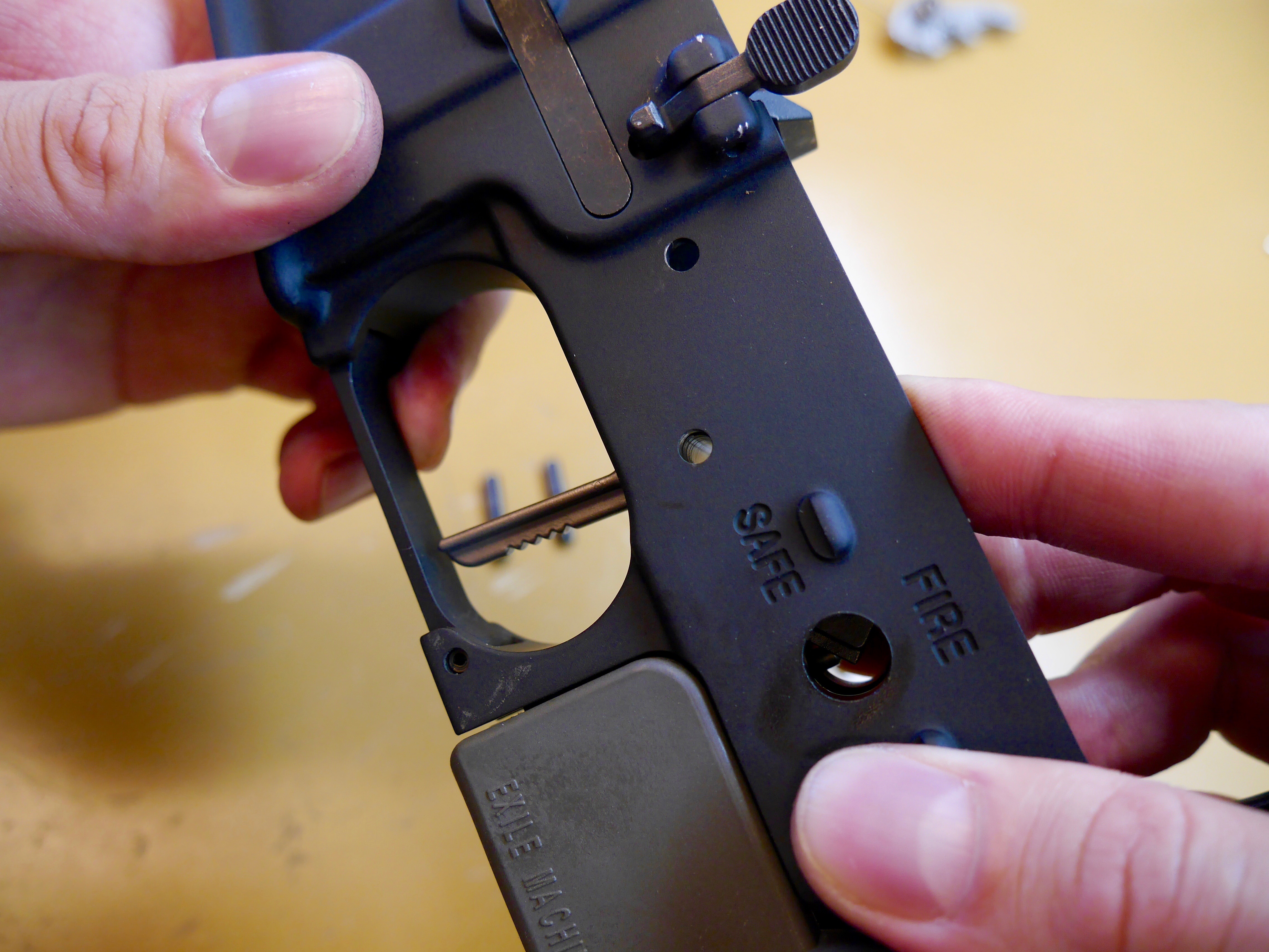 Align Pinhole and Insert Pin