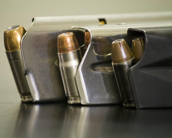 (L to R) .45 ACP, .357 SIG, and 9mm