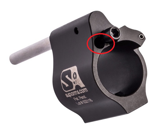 Superlative Gas Block Bleed Off Hole